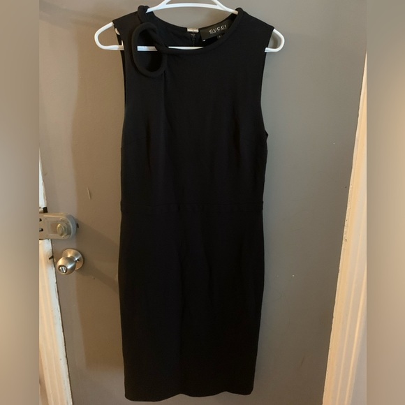 Gucci midi classic Black Dress lbd cocktail dress quiet luxury old money - Picture 1 of 7